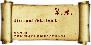 Wieland Adalbert névjegykártya